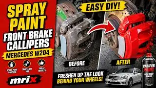 Paint front brake calipers - C-Class W204 Mercedes