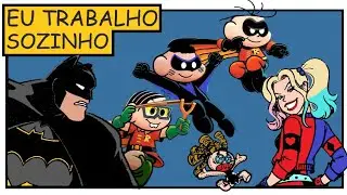Cebolinha em: Eu trabalho sozinho / Turma da Mônica / Liga da Justiça