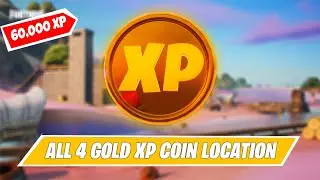 ALL 4 GOLD XP COIN LOCATION IN FORTNITE SEASON 5 (60,000 XP)