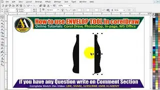 How to use envelope tool in coreldraw | Using envelope options in coreldraw with amir academy