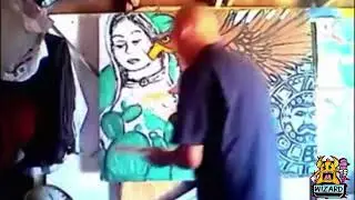 DRAWING A EAGLE WITH VIRGEN MARY