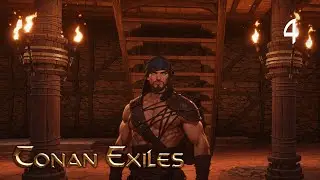 Conan Exiles Прохождение в соло #04 Эника из Киммерии, встретили песчаного зверя, питомцы, жрец Йога
