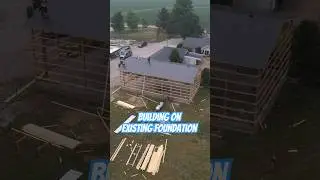 Can You Build a Pole Barn on an Existing Concrete Foundation? #polebarn #foundation #shorts