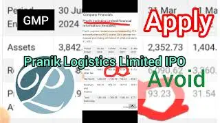 Pranik Logistics Limited IPO Review ( Apply or Avoid) Financial, IPO Dates, Latest GMP @Groww