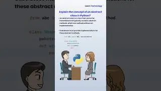 Abstract class in Python | Python interview question | #pythontutorial #python #interview #abstract