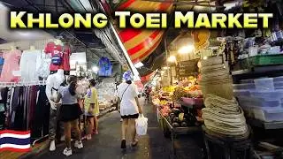 Khlong Toei Fresh Market in Bangkok Walking Tour 🇹🇭
