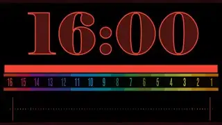 16 Minute Timer With music, 16 font style and 16 colors - HW Timer 016