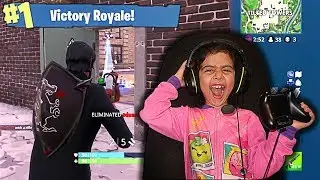 MY 5 YEAR OLD LITTLE SISTER PLAYS FORTNITE FOR THE FIRST TIME!! (SISTER PLAYS LIKE NINJA!)