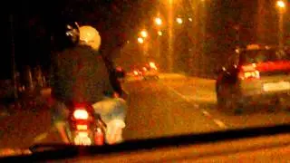 Aksi Kejar Mengejar Mat Rempit dan Polis