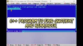 Program To Find Quotient And Remainder in C++ | #Shorts