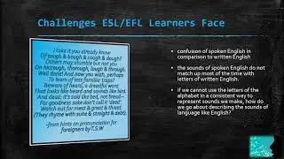 PHONOLOGY and Helping the ESL EFL Learner