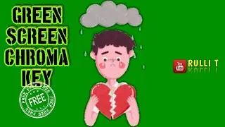 Green Screen HD - BROKEN HEART MAN animation 🔊 sound