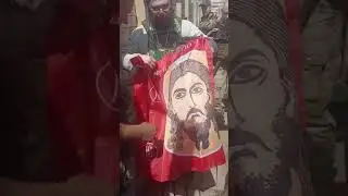 Стяг с Ликом Спасителя на фронт.