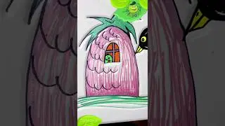Рисунок как Гошик прячется в доме от кибер Птицы #shorts