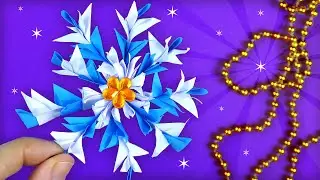 DIY paper snowflake. How to make a paper snowflake EASY. Christmas Decor Ideas