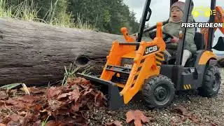 Kid’s First Construction Ride! 🚜 Real Ride-On Excavator Toy | FirstRideOn