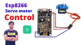 Servo motor control using nodemcu । How to control servo motor with esp8266।Esp8266 with servo motor