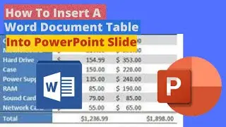 How To Insert Word Document Table Into PowerPoint Slide Presentation