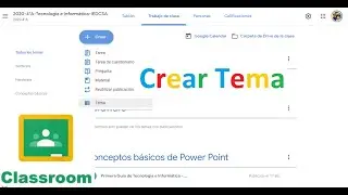 ClassRoom - Crear Tema de Asignatura (Clase)