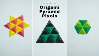 Wall Decoration - Origami Pyramid Pixels - Easy Tutorial and Decorating Ideas - Paper Craft - DIY