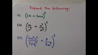 Expand the following using suitable identities