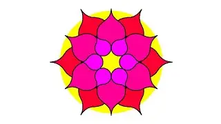 Simple Python Turtle Graphic and Code: Simple Mandala 1