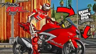 TVS Apache RR310 Mod for GTA SA ANDROID & PC | TVS Apache Bike Game | New Bike Mod GTA Sa Android