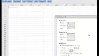 Hypothesis Test Two Means Independent Samples on StatCrunch