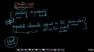 Insertion sort: Stable sort | Applied AI Course