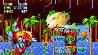 Sonic Mania PC - Giant Super Sonic VS Death Egg Robot - Battle of the Giants Remastered
