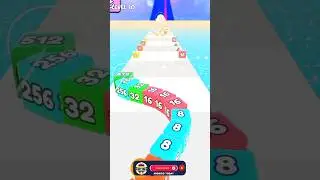 Jelly Cube Run 2048 game in MAX LEVEL ( Level - 10 ) #shorts #gaming #jellycuberun