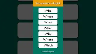 Wh questions in English