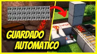 ✅ ALMACÉN AUTOMÁTICO SIMPLE | Tutorial Minecraft 1.18 Como llevar items desde la Mina al Almacen