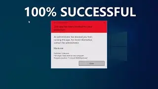 tutorial#01 how to fix This app has been blocked for your protection (2020)