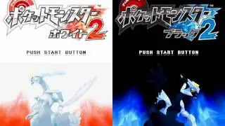 Pokemon Black and White 2 Intro/Title Screen (Both side-by-side)