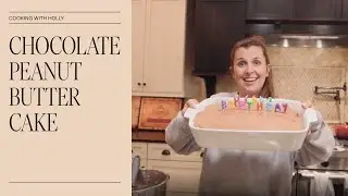 Easy Chocolate Peanut Butter Cake | Cooking with Holly