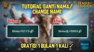 Tutorial Cara Ganti Nama/Change Name Gratis! League of Legends Wild Rift
