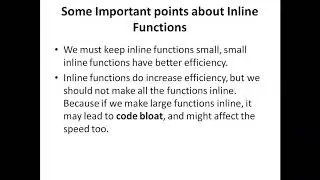 inline functions IN C++ LANGUAGE