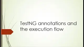 Testng annotations execution order | Selenium Interview Question