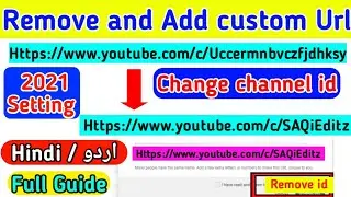 How to create and remove youtube custom url 2021, urdu an hindi