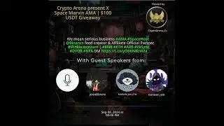 Crypto Arena present X Space Marvin AMA | $100 USDT Giveaway