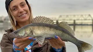 LARGE PIKE-PERCH ON SILICONE IN THE CENTER OF Kyiv! Fishing for pike-perch from a boat