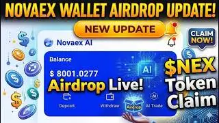 NEX Token Airdrop Listing and Withdrawal | NOVAEX Airdrop Withdrawal