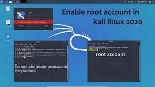 Enable root account in Kali linux 2020 | no more sudo for every command | Kali linux Tutorial 02