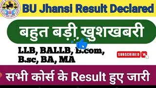 BU JHANSI 2nd 4rth 6th semester Result Declared 2024 BU Jhansi Result  #bujhansi #bujhansiresult