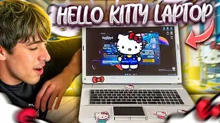 I turned a broken 50€ laptop into a custom Hello Kitty Gaming PC - Full Restoration