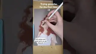 trying himi gouache, full video on my channel (and voice reveal???) #art #painting #gouache #drawing