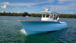 Valentino 35 Hull #1 is a Show Stopper ! ( Sea Trial SoFla Boat Show)