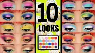 Jeffree Star Jawbreaker palette | 10 Looks 😎Tutorial style