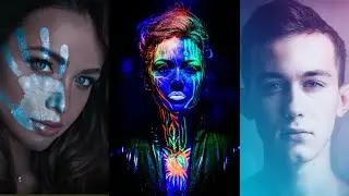 Neon light Face | PicsArt